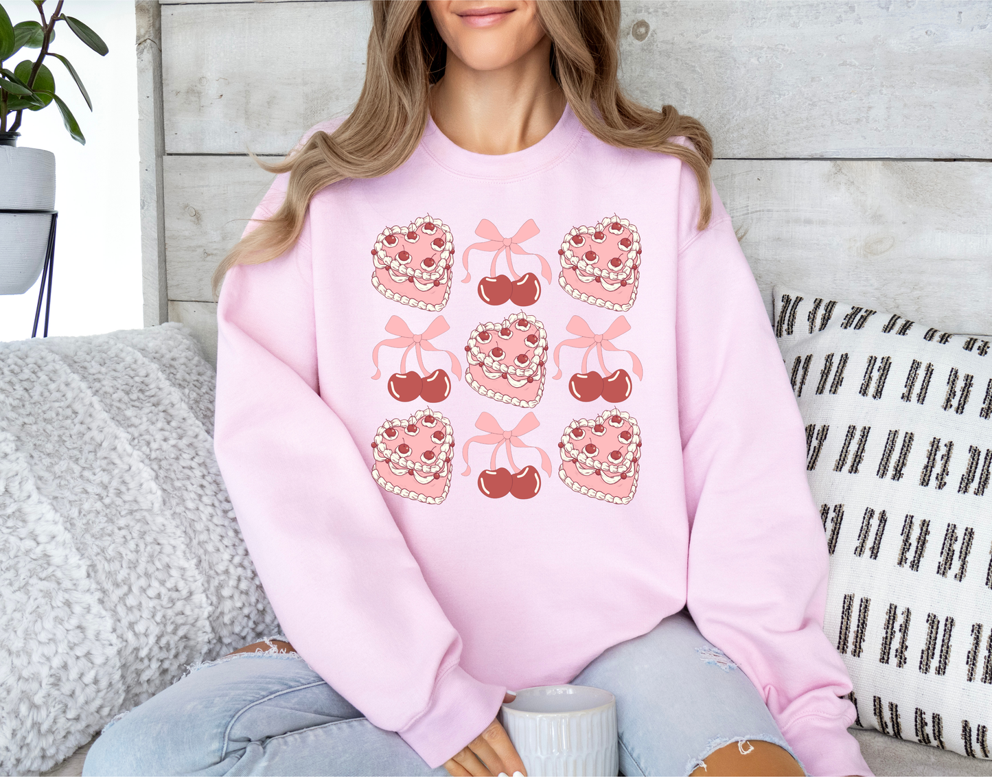 Coquette Cherry Cakes Crewneck