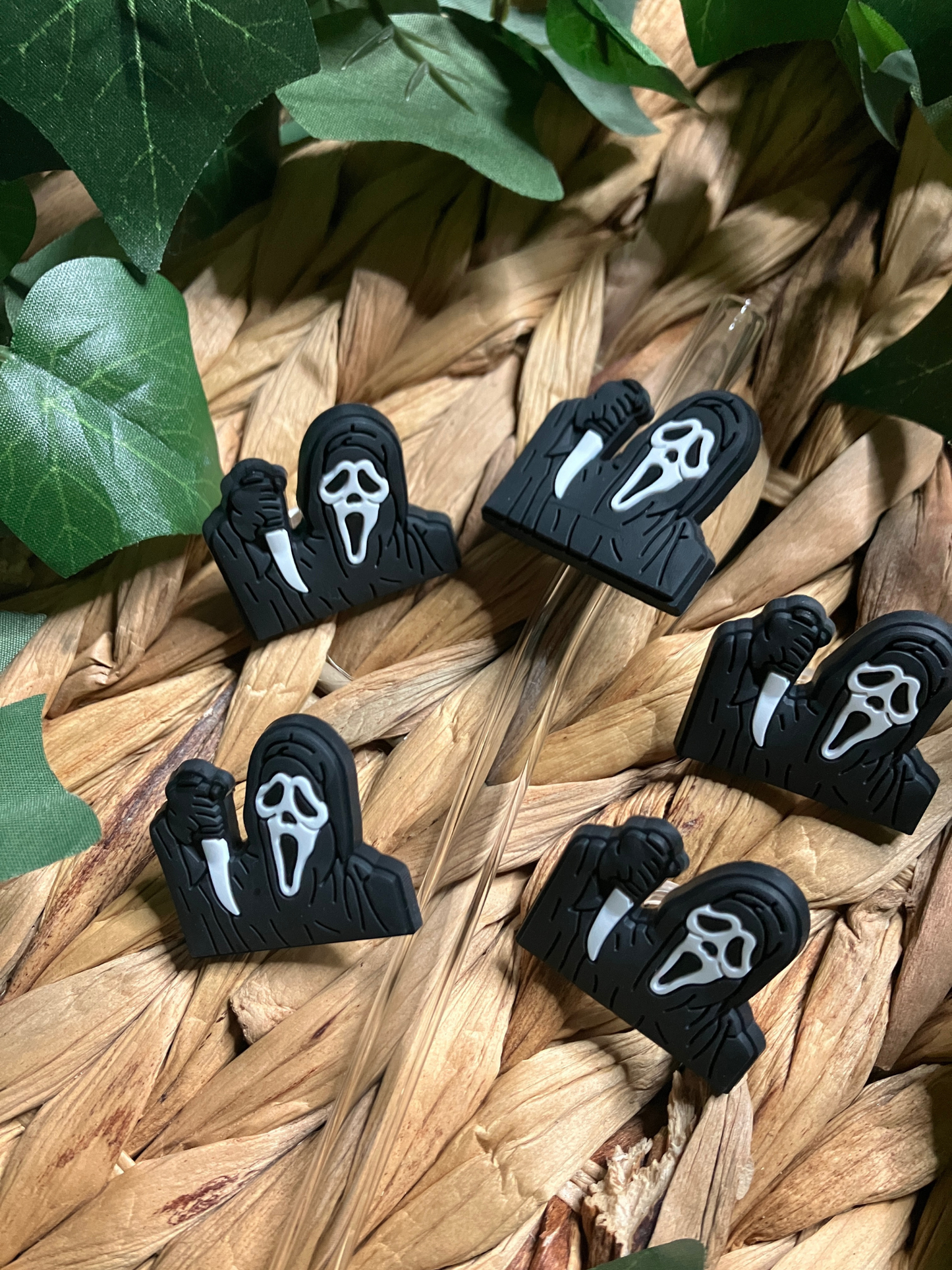 Ghostface Straw Topper