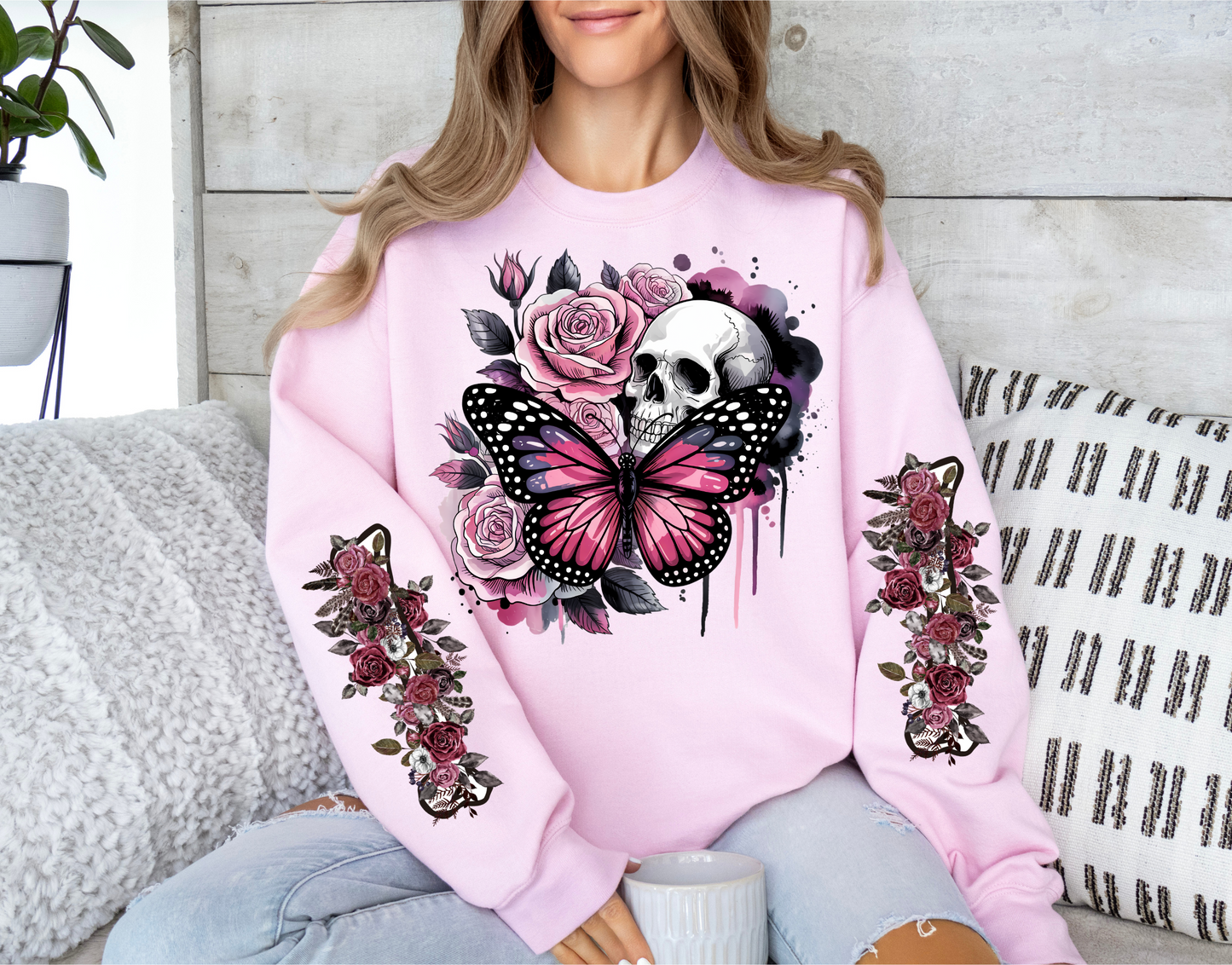 Floral Skull Crewneck