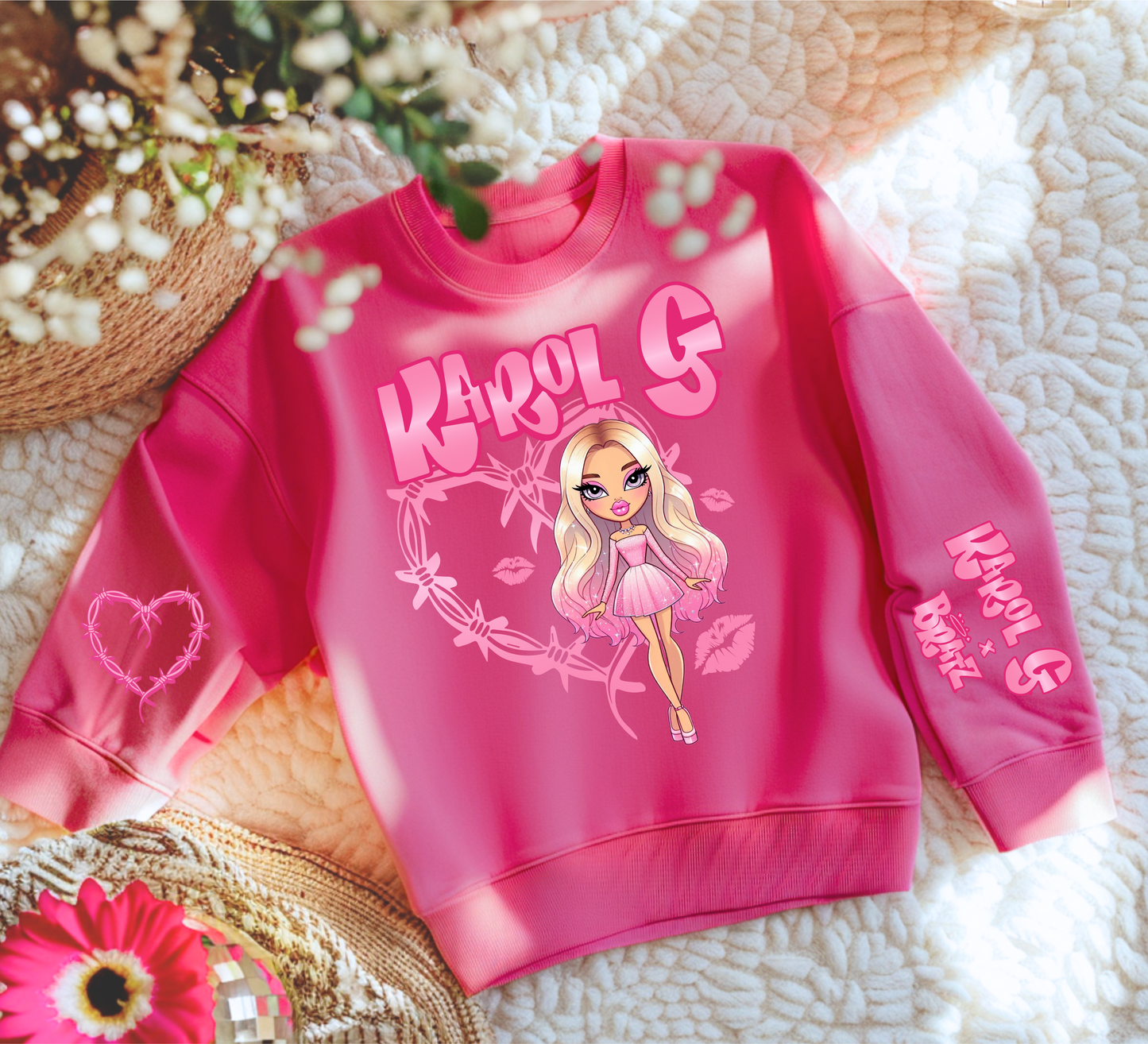 Youth Pink Doll Crewneck