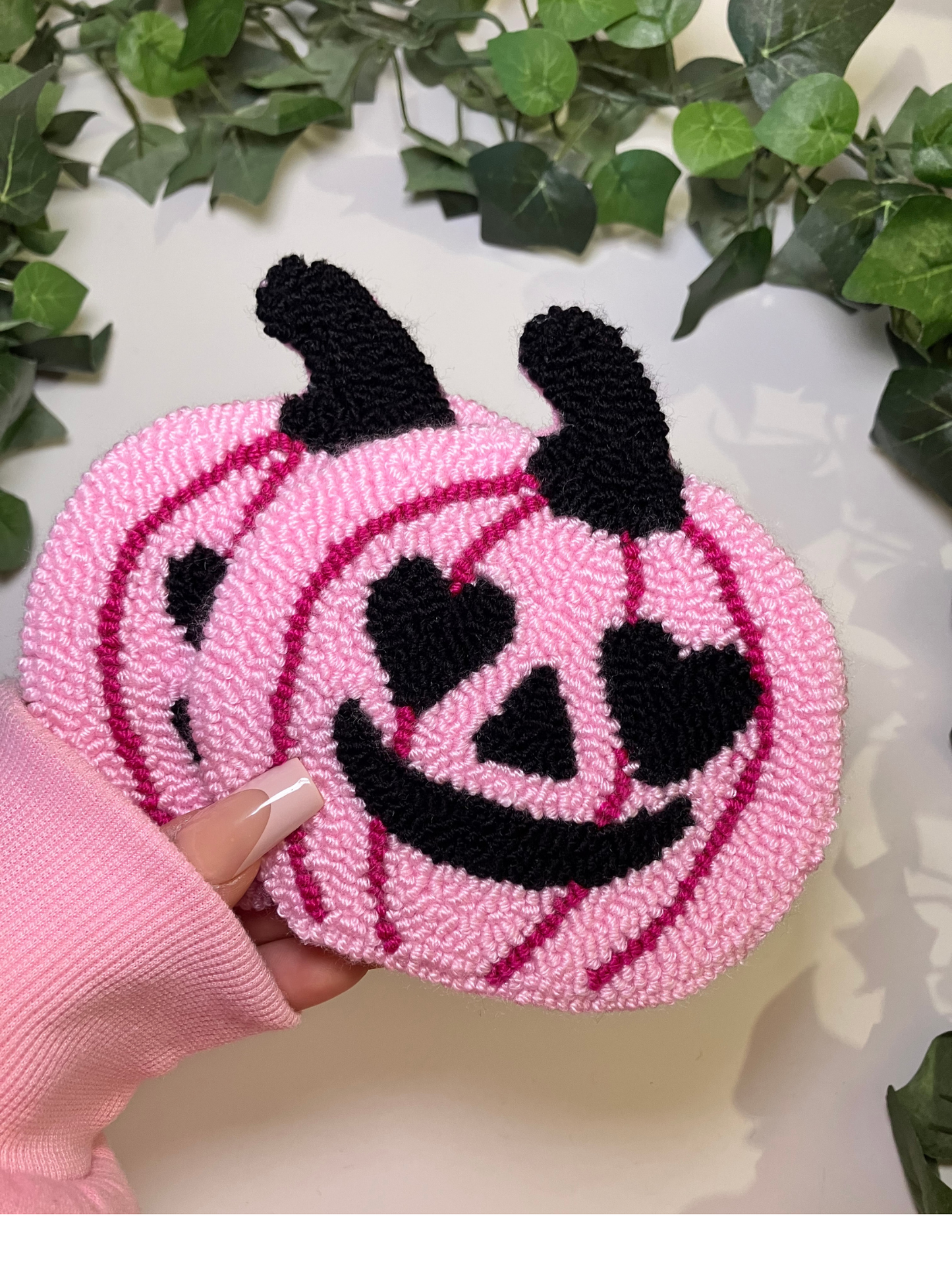 Coquette Pink Pumpkin Coaster