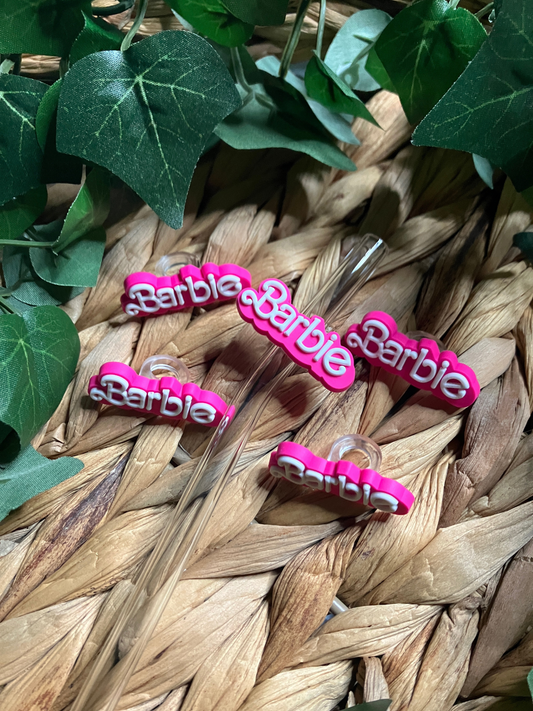Pink Barbie Straw Topper