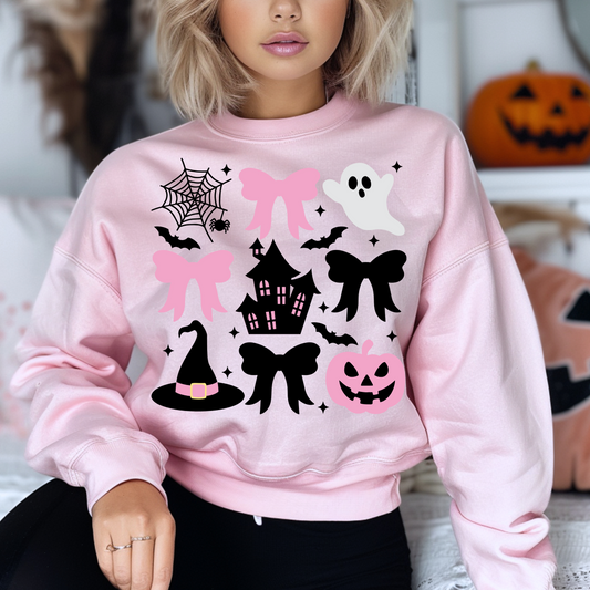 Coquette Pink Pumpkins Crewneck