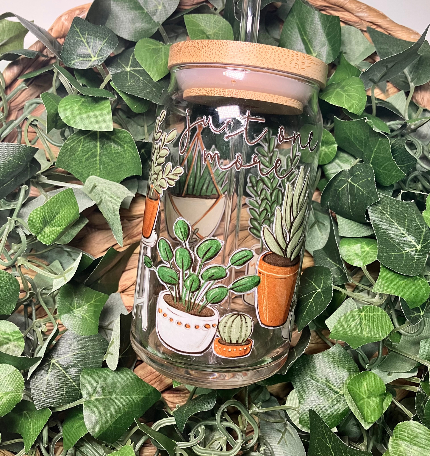 Cactus Lover 16oz Glass Cup