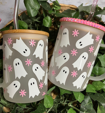 Pink Ghostie Frosted Mug
