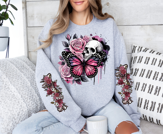 Floral Skull Crewneck
