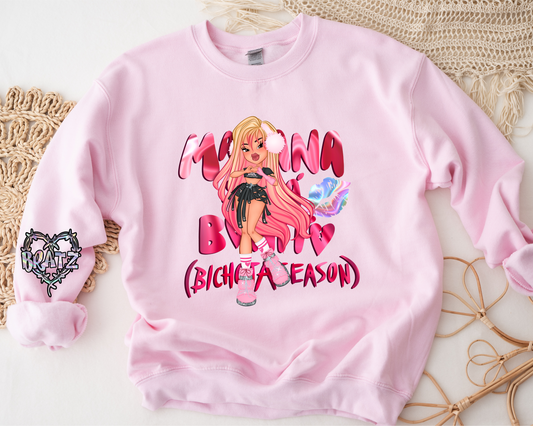 Youth Hot Pink Doll Crewneck