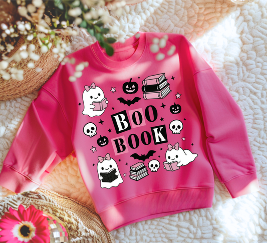 Youth Boo Book Crewnecks