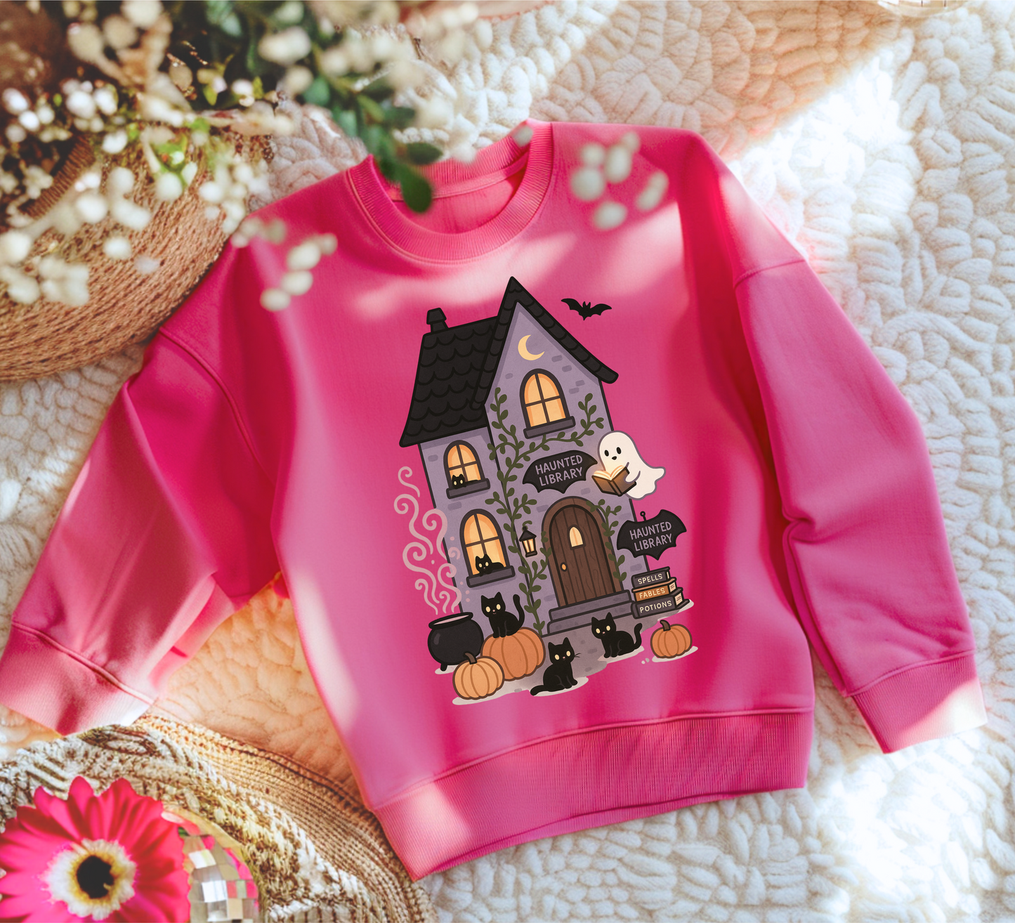 Youth Bookish Ghost Crewneck