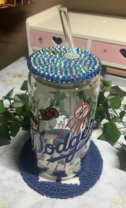 LA Kitty 16oz Glass Cup